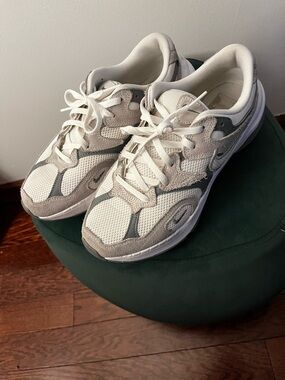 Nike White and Light Gray Low-Top Sneakers